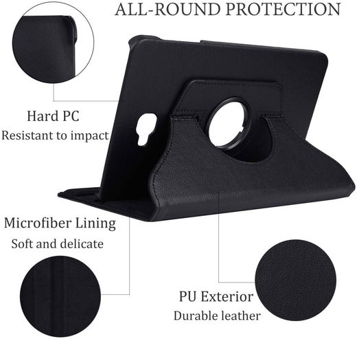 Samsung Galaxy Tab A 10.1 (2016) 360° Draaibare Hoes Zwart afbeelding 4