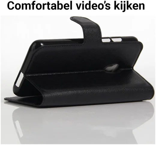 Alcatel Pixi 4 (5) 4G Portemonnee Flip Hoesje Zwart afbeelding 5
