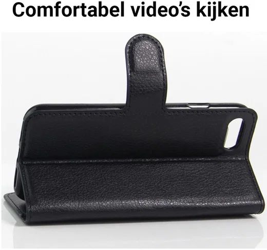 Apple iPhone 7 / 8 Stijlvol Hoesje met Kaarthouder Zwart afbeelding 5
