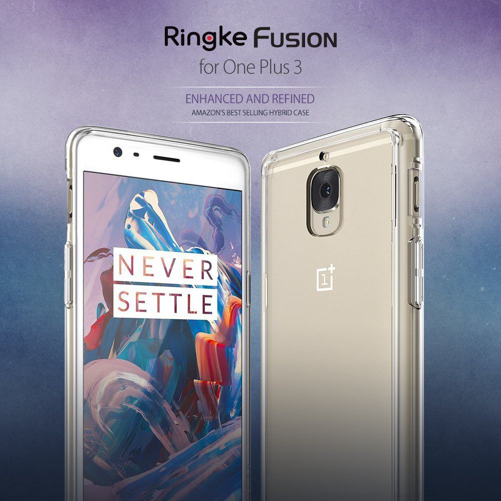 Ringke Fusion OnePlus 3T / 3 Hoesje Doorzichtig Smoke Black afbeelding 3
