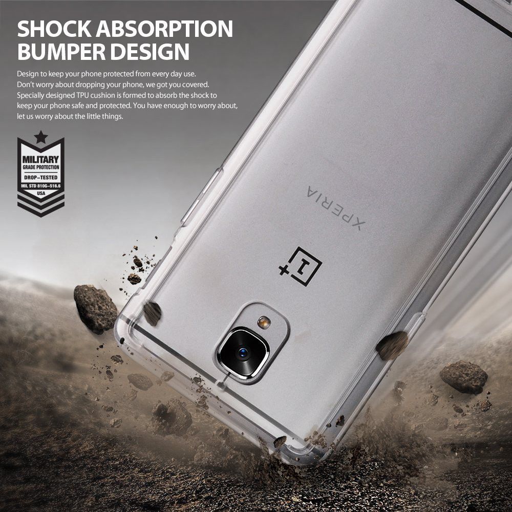Ringke Fusion OnePlus 3T / 3 Hoesje Doorzichtig Smoke Black afbeelding 4