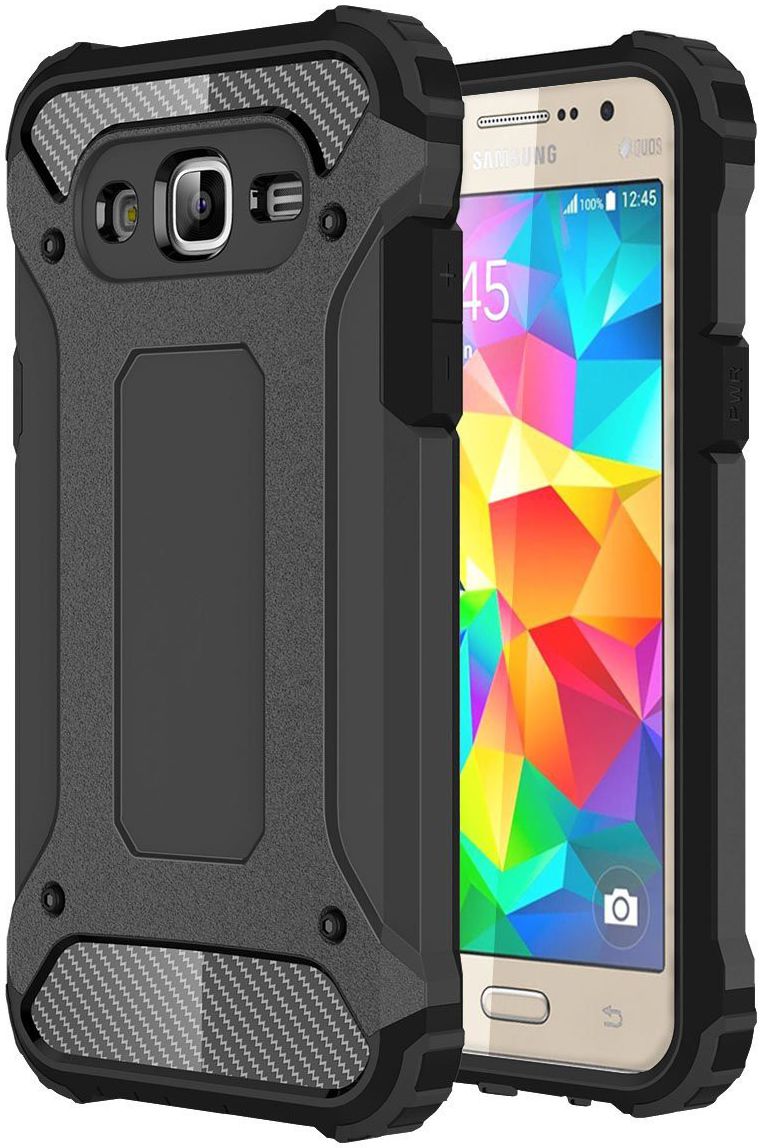 Samsung Galaxy J5 Hybride Hoesje Zwart afbeelding 1