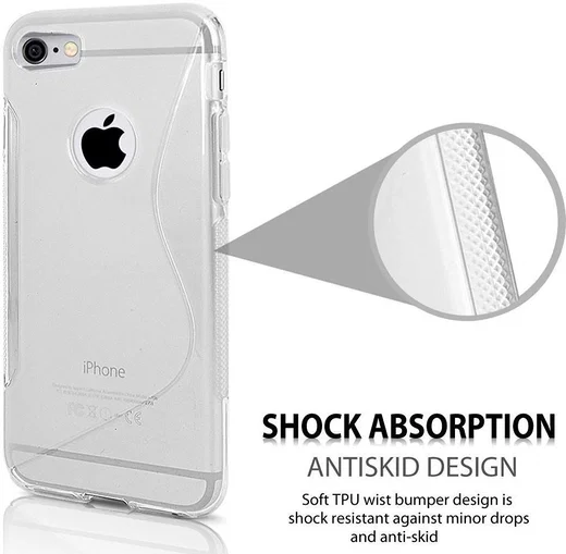 Flexibel Apple iPhone 8/7 Hoesje S-Curve Transparant afbeelding 5