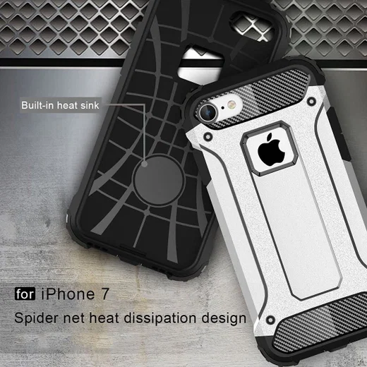 Apple iPhone 7/8 Hoesje Shock Proof Hybride Back Cover Wit afbeelding 7