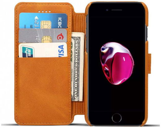 Apple iPhone 7 / 8 Hoesje Saddle Bruin afbeelding 1