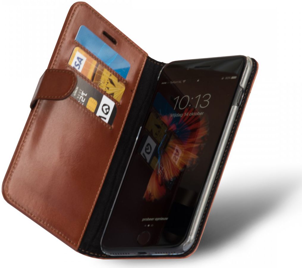 Valenta Classic Luxe iPhone 8/7/6(s) Plus Hoesje Leer Bookcase Bruin afbeelding 7