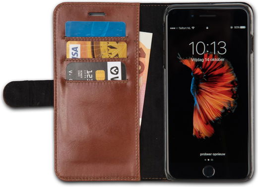 Valenta Classic Luxe iPhone 8/7/6(s) Plus Hoesje Leer Bookcase Bruin afbeelding 9
