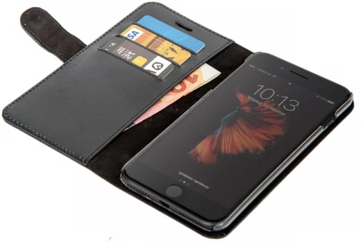 Valenta Classic Luxe iPhone 8/7/6(s) Plus Hoesje Leer Bookcase Zwart afbeelding 9
