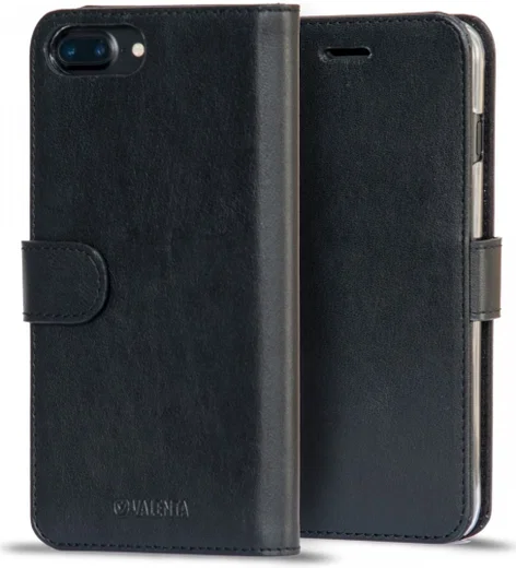 Valenta Classic Luxe iPhone 8/7/6(s) Plus Hoesje Leer Bookcase Zwart afbeelding 2