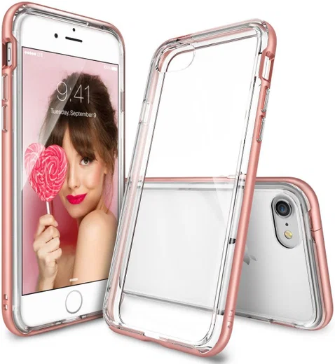 Ringke Frame Hoesje Apple iPhone 7 / 8 Roze Goud afbeelding 1
