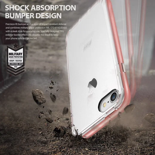 Ringke Frame Hoesje Apple iPhone 7 / 8 Roze Goud afbeelding 2