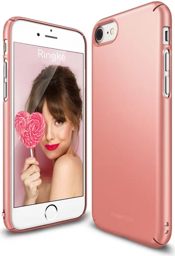 Ringke Slim Apple iPhone SE 2020 ultra dun hoesje Rose Gold afbeelding 1