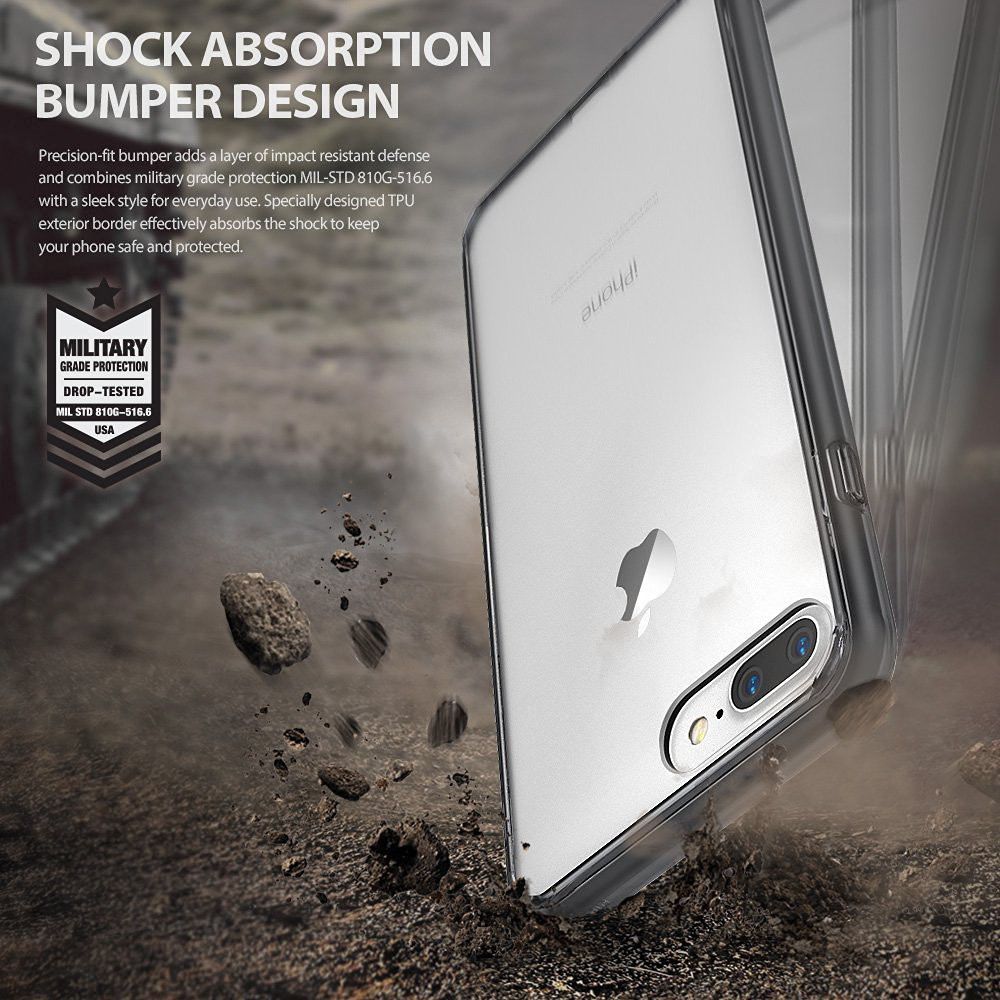 Ringke Fusion iPhone 7 Plus / 8 Plus Hoesje Doorzichtig Crystal View afbeelding 4