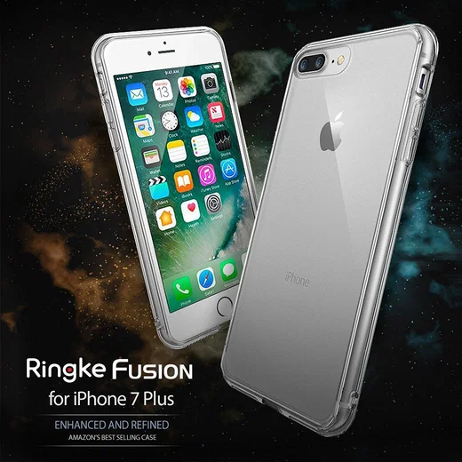 Ringke Fusion iPhone 7 Plus / 8 Plus Hoesje Doorzichtig Crystal View afbeelding 7