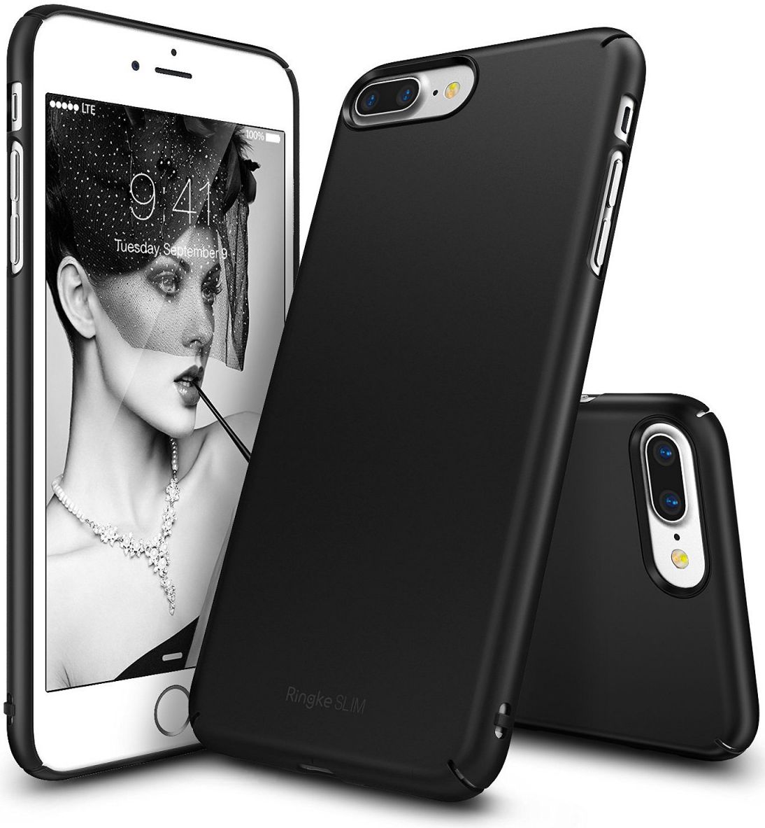 Ringke Slim Apple iPhone 7 Plus / 8 Plus ultra dun hoesje SF Black afbeelding 1