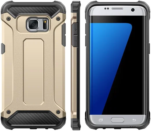 Samsung Galaxy S7 Hoesje Shock Proof Hybride Back Cover Goud afbeelding 7