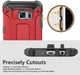 Samsung Galaxy S7 Hoesje Shock Proof Hybride Back Cover Rood afbeelding 6
