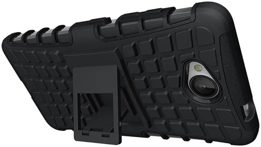 Microsoft Lumia 650 Hoesje anti-slip stand Zwart afbeelding 2