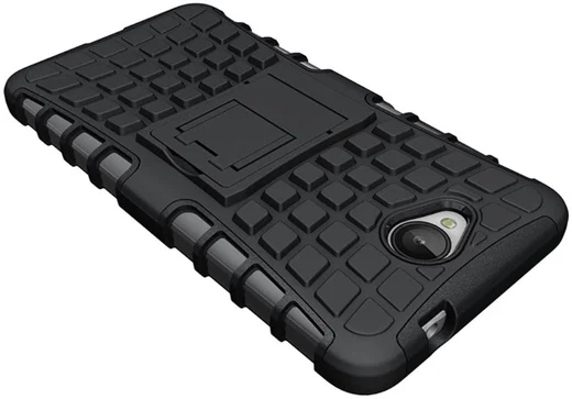 Microsoft Lumia 650 Hoesje anti-slip stand Zwart afbeelding 4