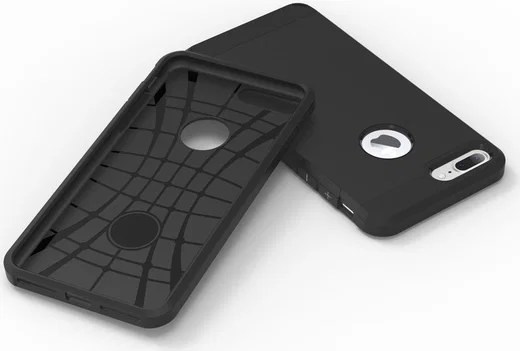 Apple iPhone 7 Plus / 8 Plus Hybride Cover Zwart afbeelding 4