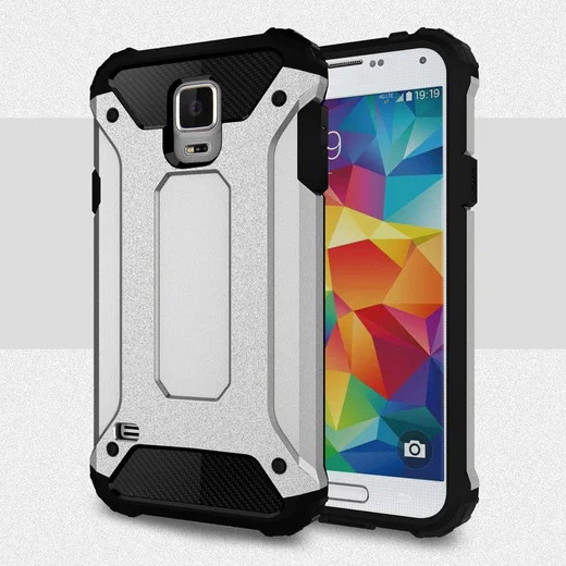 Hybride Samsung Galaxy S5 Hoesje Zilver afbeelding 5