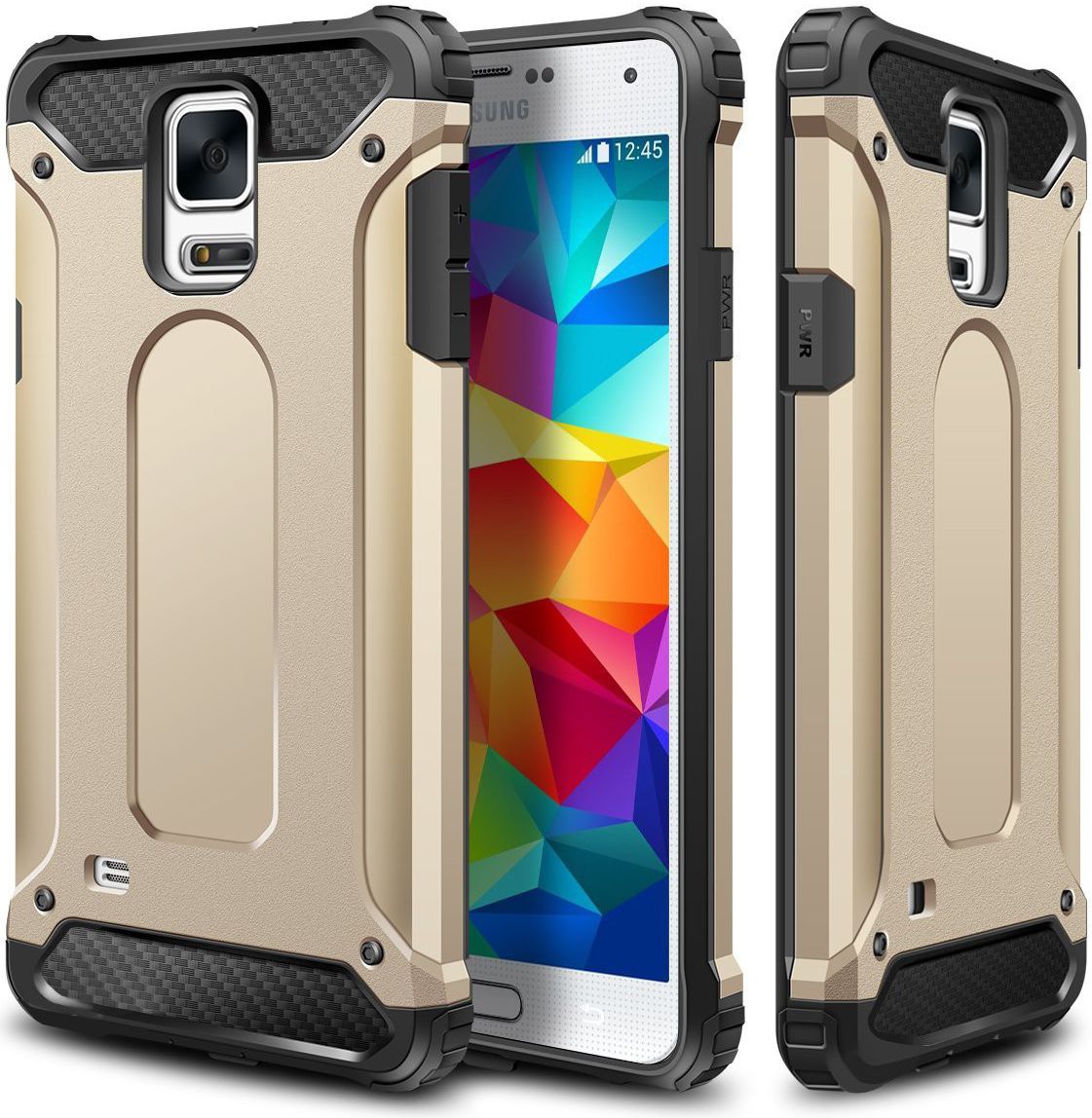 Hybride Samsung Galaxy S5 Hoesje Goud afbeelding 1