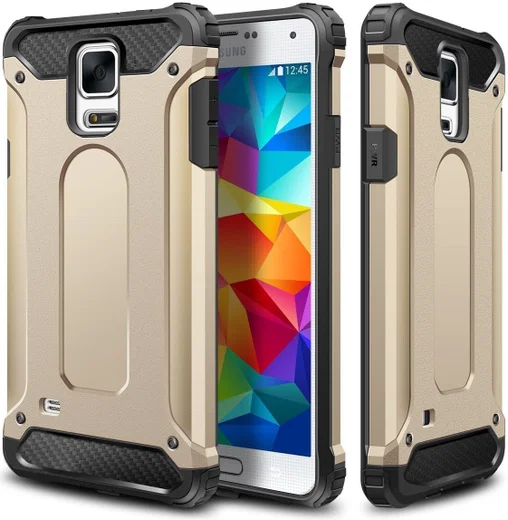 Hybride Samsung Galaxy S5 Hoesje Goud afbeelding 1