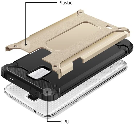 Hybride Samsung Galaxy S5 Hoesje Goud afbeelding 2