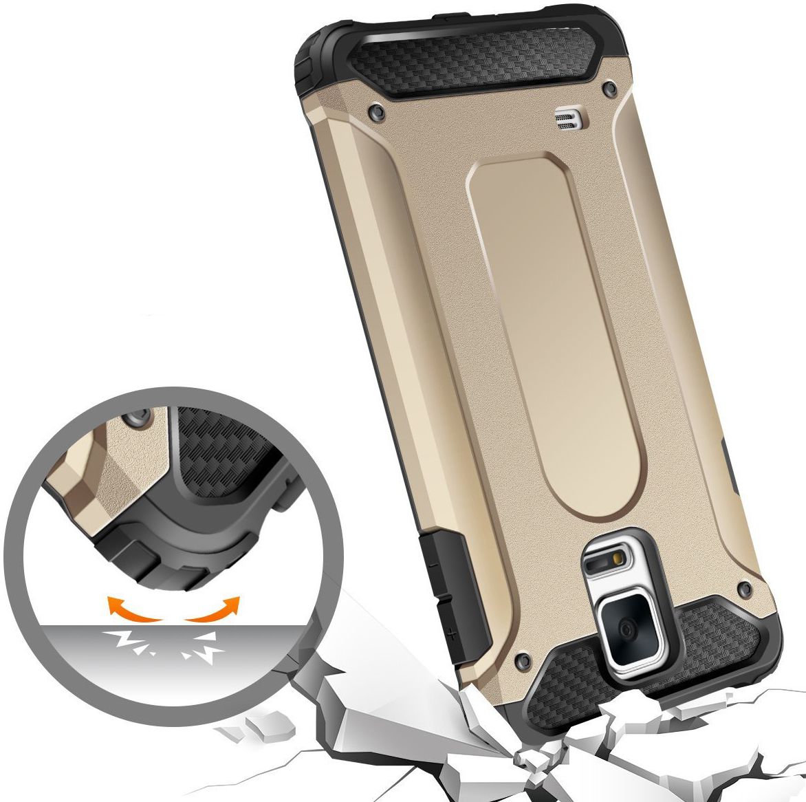 Hybride Samsung Galaxy S5 Hoesje Goud afbeelding 4