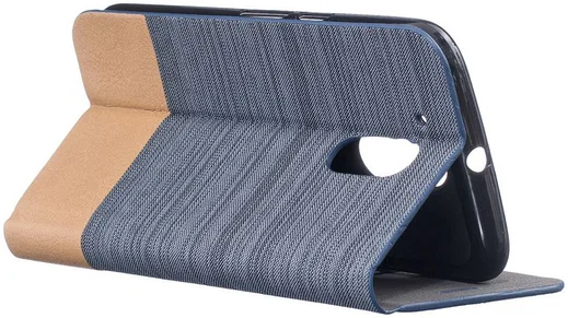 Motorola Moto G4 Plus Linnen Textuur Flip Hoesje Gray afbeelding 5