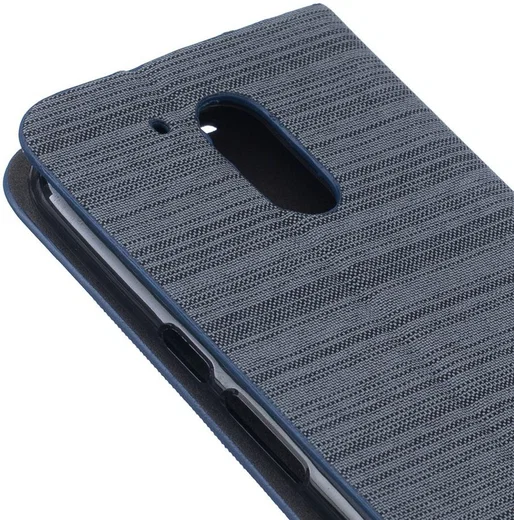 Motorola Moto G4 Plus Linnen Textuur Flip Hoesje Gray afbeelding 7