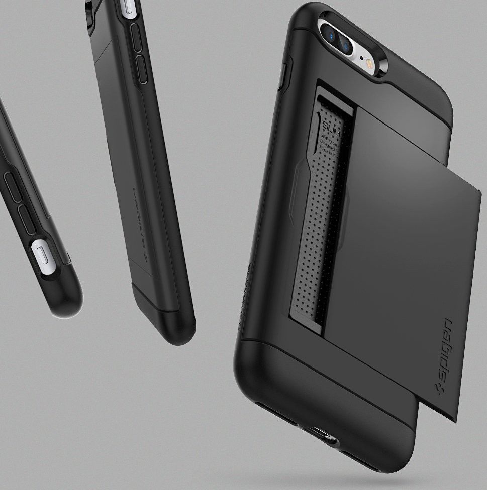 Spigen Slim Armor Card Holder Case Apple iPhone 7 Plus / 8 Plus Black afbeelding 8