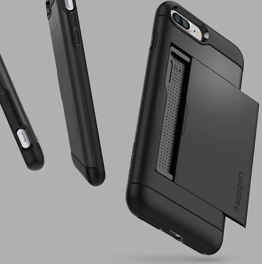 Spigen Slim Armor Card Holder Case Apple iPhone 7 Plus / 8 Plus Black afbeelding 8