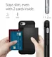 Spigen Slim Armor Card Holder Case Apple iPhone 7 / 8 Black afbeelding 2