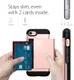 Spigen Slim Armor Card Holder Case Apple iPhone 7 / 8 Rose Gold afbeelding 2