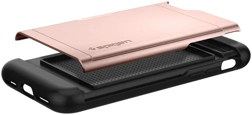 Spigen Slim Armor Card Holder Case Apple iPhone 7 / 8 Rose Gold afbeelding 16