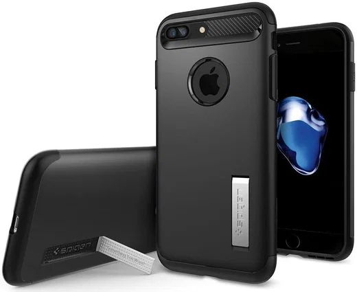 Spigen Slim Armor Apple iPhone 7 Plus / 8 Plus Hoesje Black afbeelding 1