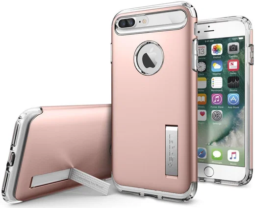 Spigen Slim Armor Apple iPhone 7 Plus / 8 Plus Hoesje Rose Gold afbeelding 12