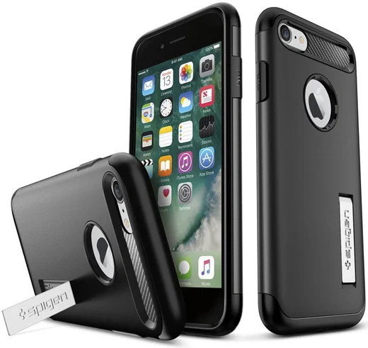 Spigen Slim Armor Apple iPhone 7 Hoesje Black afbeelding 2