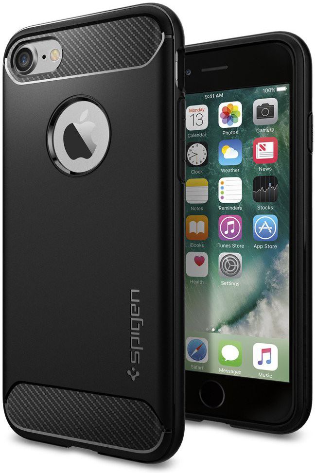 Spigen Rugged Armor Case Apple iPhone 7 Black afbeelding 1