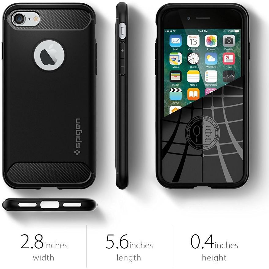 Spigen Rugged Armor Case Apple iPhone 7 Black afbeelding 7