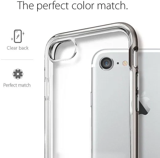 Spigen Neo Hybrid Crystal Case iPhone 7 / 8 Gunmetal afbeelding 3