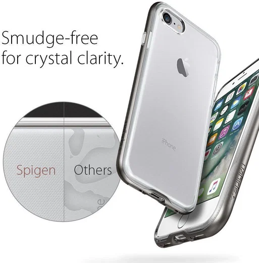 Spigen Neo Hybrid Crystal Case iPhone 7 / 8 Gunmetal afbeelding 9