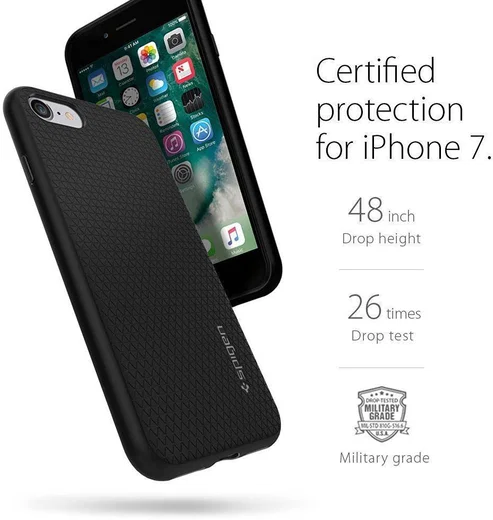 Spigen Liquid Armor Hoesje iPhone 7 / 8 / SE (2020/2022) Zwart afbeelding 8