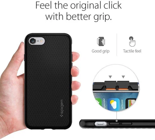 Spigen Liquid Armor Hoesje iPhone 7 / 8 / SE (2020/2022) Zwart afbeelding 9