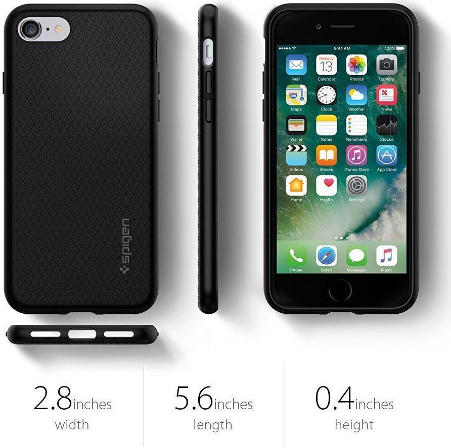 Spigen Liquid Armor Hoesje iPhone 7 / 8 / SE (2020/2022) Zwart afbeelding 10