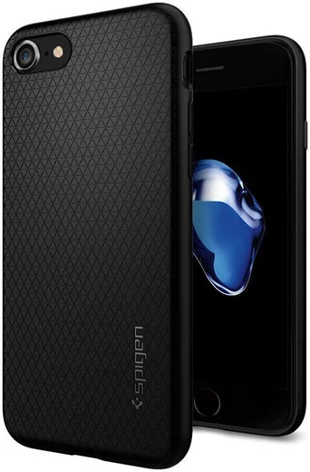 Spigen Liquid Armor Hoesje iPhone 7 / 8 / SE (2020/2022) Zwart afbeelding 1