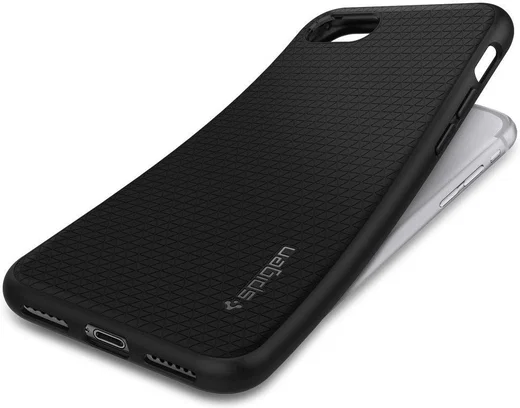 Spigen Liquid Armor Hoesje iPhone 7 / 8 / SE (2020/2022) Zwart afbeelding 2