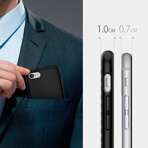 Spigen Liquid Armor Hoesje iPhone 7 / 8 / SE (2020/2022) Zwart afbeelding 4
