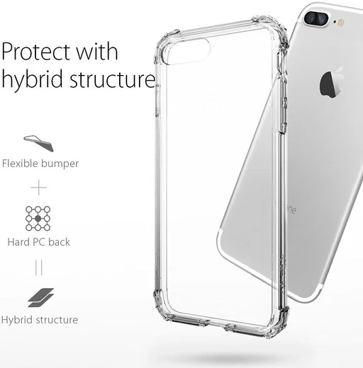 Spigen Crystal Shell Hoesje Apple iPhone 7 Plus / 8 Plus Clear afbeelding 3